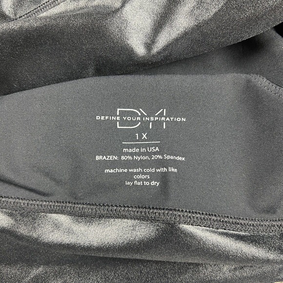 DYI Sports Bra Women’s Size 1X Black Define Your Inspiration‎ Shimmer Stretch - Picture 4 of 7